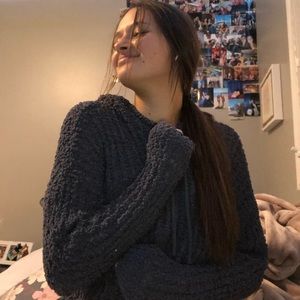 Blue Fluffy Sweater/Hoodie